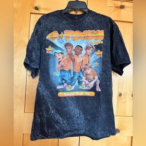 Disney 4★TOWN 'World Tour '02' Black Oversized Tee